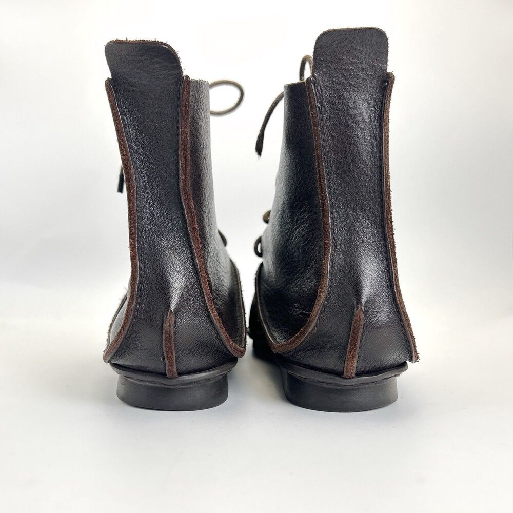 Trippen Lace-Up Ankle Shoes Women's Sz EU 40 US 8.5 Brown Leather Nomad F? - Picture 5 of 13